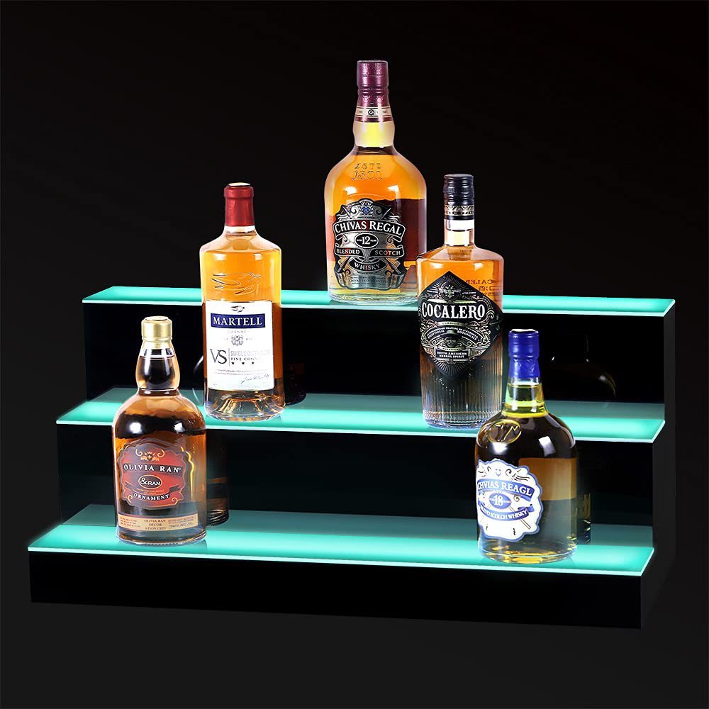 Acrylic LED Light-emitting Wine Base Wine Rack Multi-layer Ladder Display Stand