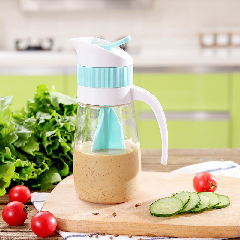 Salad Bottle With Handle Kitchen Salad Mixing Cup Household Seasoning Mixing Bottle Plastic Ketchup Mixing Bottle