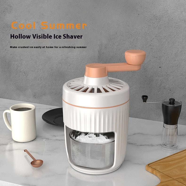 Hand-cranked Ice Shaving Machine Small Household Ice Crusher Hand-cranked Smoothie Machine Hail Ice Machine Kitchen Gadgets