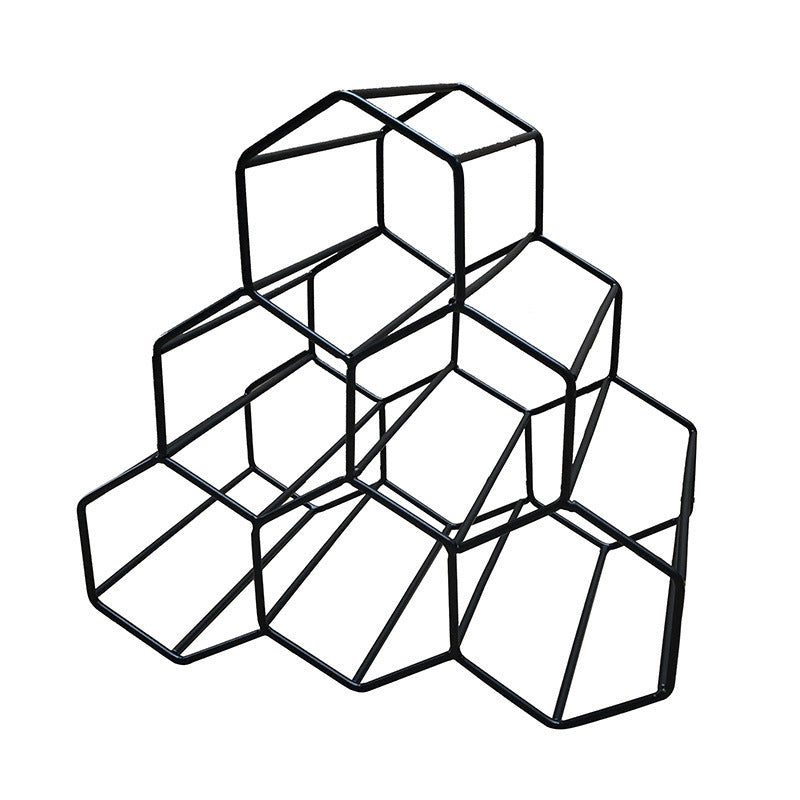 Creative Nordic Honeycomb Wine Rack Decoration Home Living Room Wine Cabinet Display Stand