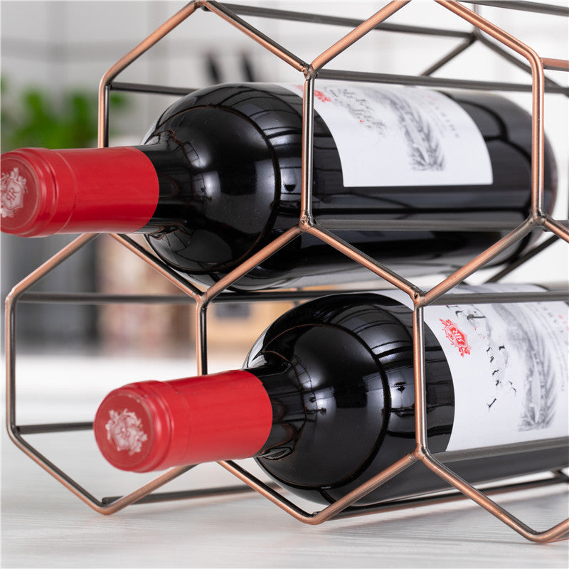 Creative Nordic Honeycomb Wine Rack Decoration Home Living Room Wine Cabinet Display Stand