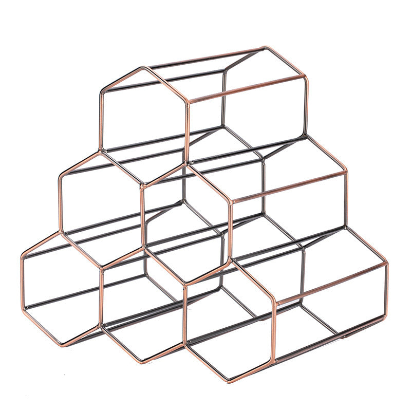 Creative Nordic Honeycomb Wine Rack Decoration Home Living Room Wine Cabinet Display Stand