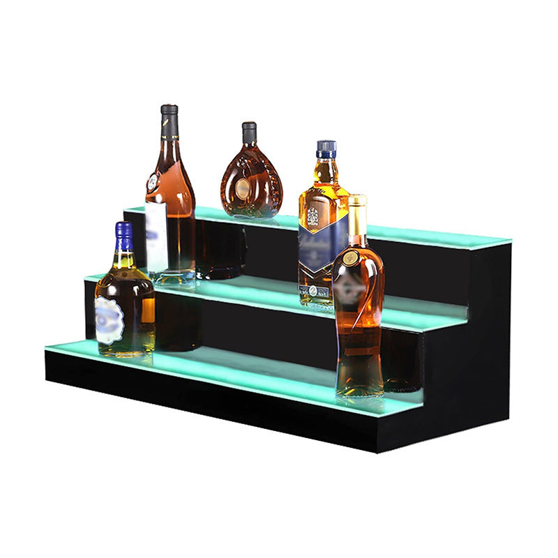 Acrylic LED Light-emitting Wine Base Wine Rack Multi-layer Ladder Display Stand