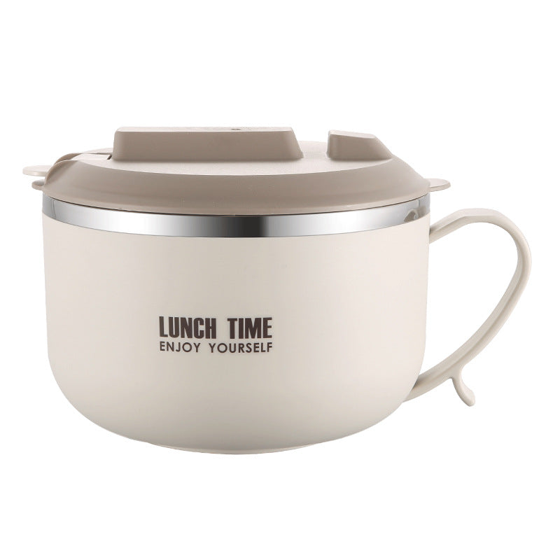 304 Stainless Steel Products With Lid, Drainable Instant Noodle Bowl, Student Thermal Lunch Box