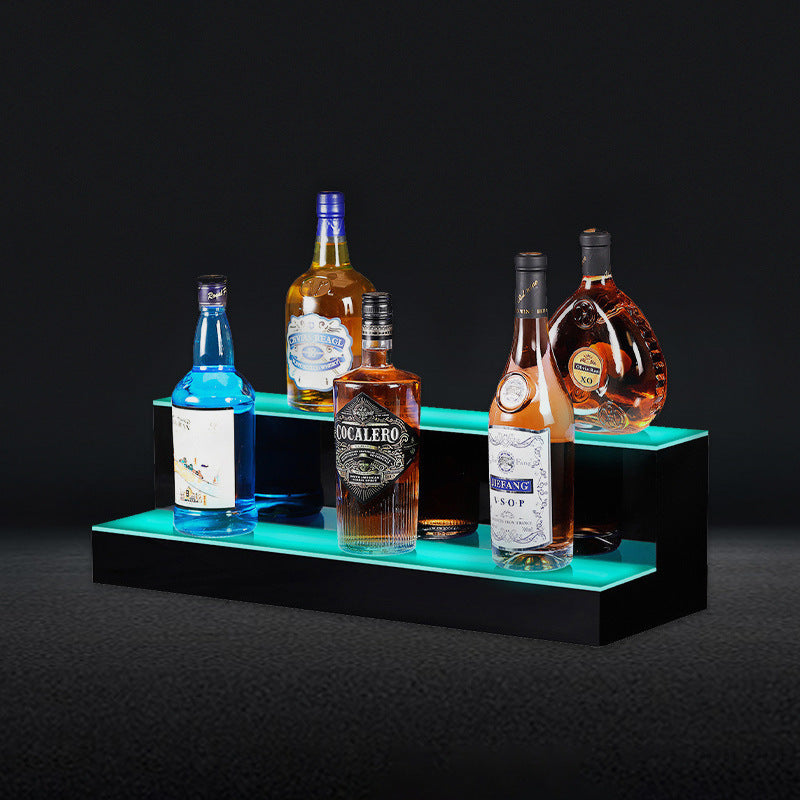 Acrylic LED Light-emitting Wine Base Wine Rack Multi-layer Ladder Display Stand